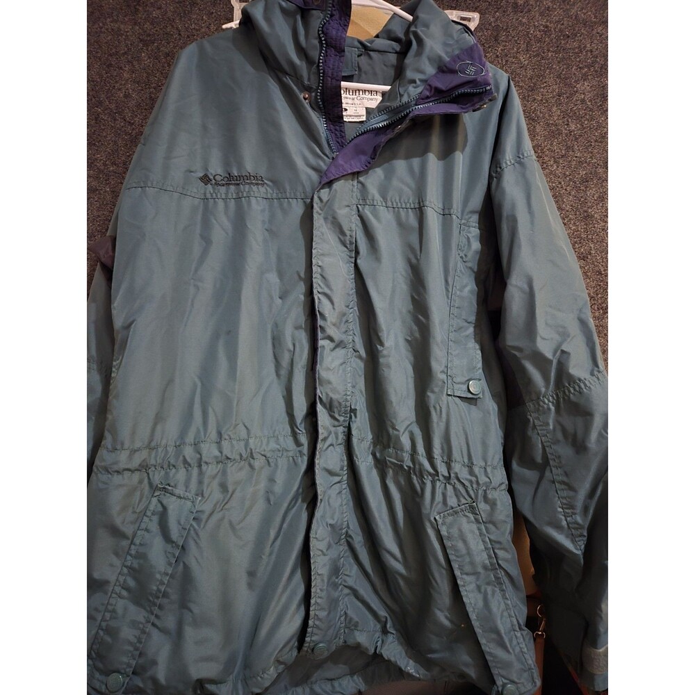 Vintage Columbia Jacket Womens L Teal Full Zip Up Heavyweight Winter Jacket